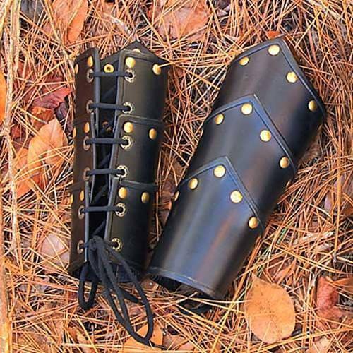 Leather Archer's Swordsman Vambraces - Medieval Replicas