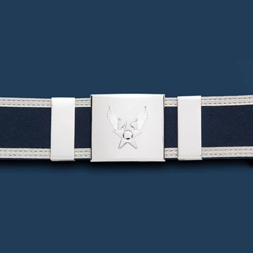 Air Force Belt, Silver color buckle with "Hap" Arnold design - Medieval Replicas