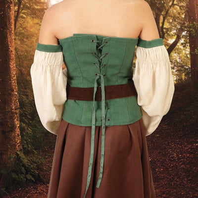 Medieval Forest Ensemble with Skirt, Bodice and Belt | skirt with belts