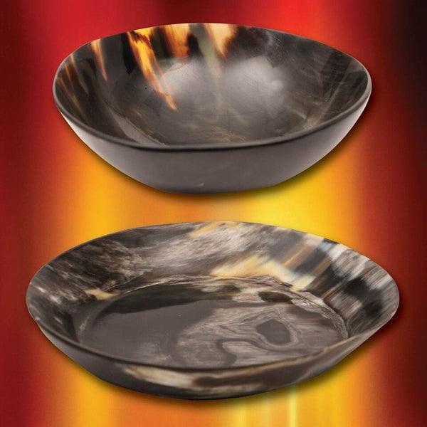 Medieval Historical Horn Plate & Bowl Set - Medieval Replicas