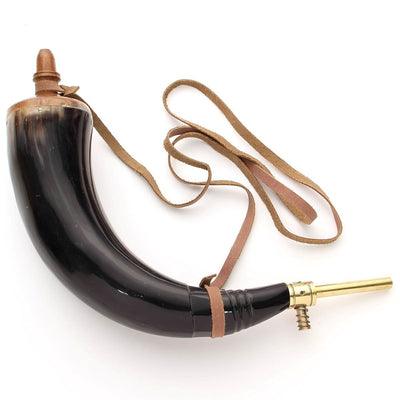 Historical Powder Horn With Brass Powder Dispenser - Medieval Replicas