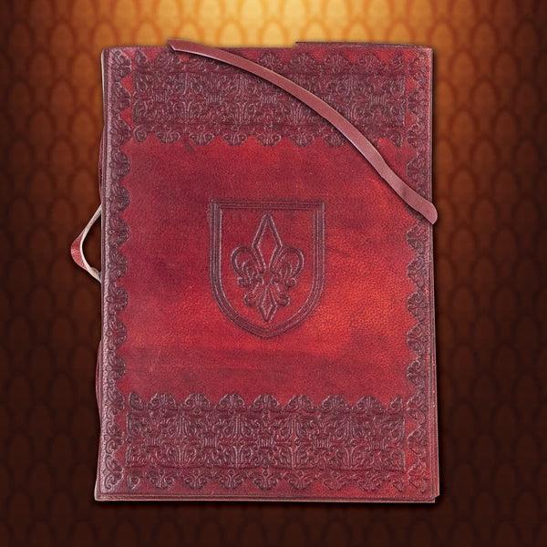 Fleur de Lis Leather Journal Medieval Period - Medieval Replicas