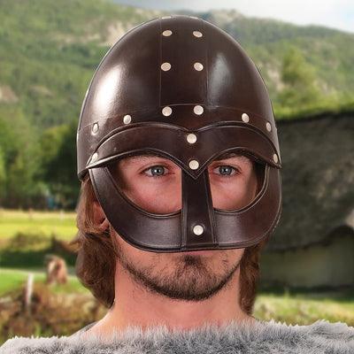 Medieval Leather Vendel Viking Helmet - Medieval Replicas