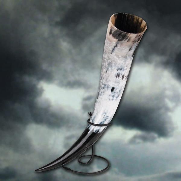 Viking Odin’s Oversized Drinking Horn with Stand - Medieval Replicas