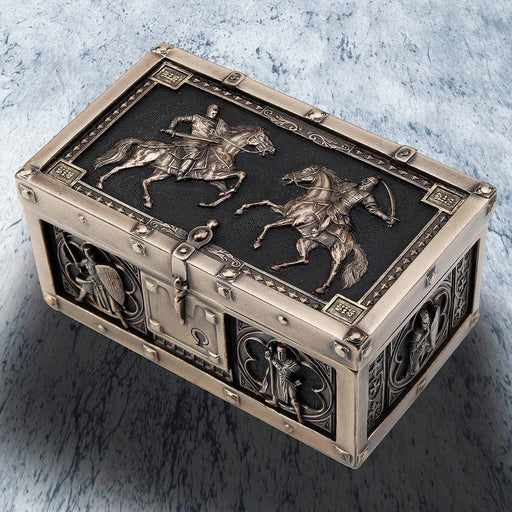 Battle of the Crusaders Hinged Trinket Chest - Medieval Replicas