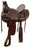 Buffalo wade style hard seat saddle with natural rawhide.16" - Medieval Replicas