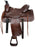 Fully tooled Buffalo roper style horse saddle with suede leather seat. 16" - Medieval Replicas