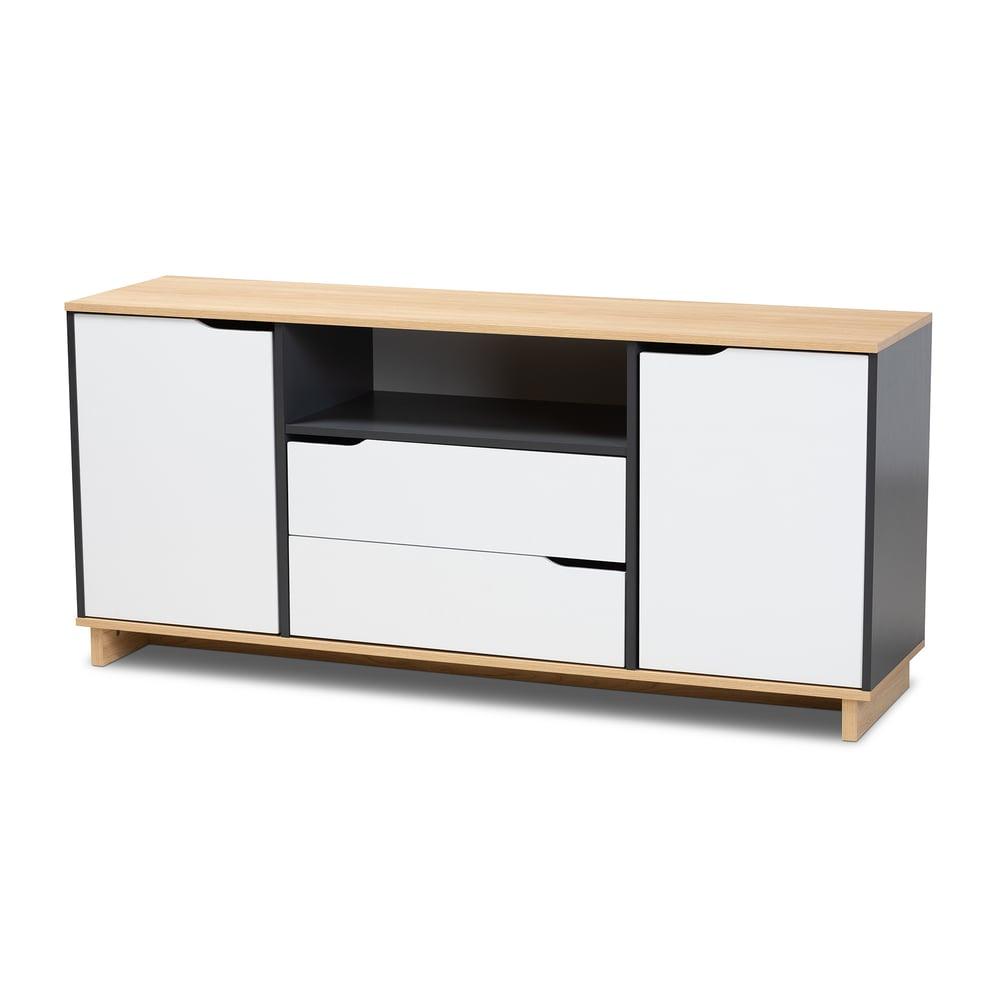 REED MODERN MULTICOLOR 2-DOOR WOOD DINING ROOM SIDEBOARD - Medieval Replicas