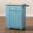 LIONA MODERN SKY BLUE FINISHED WOOD KITCHEN STORAGE CART - Medieval Replicas