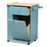 LIONA MODERN SKY BLUE FINISHED WOOD KITCHEN STORAGE CART - Medieval Replicas