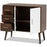 LEENA MODERN TWO-TONE WHITE AND WALNUT BROWN FINISHED WOOD 3-DRAWER SIDEBOARD BUFFET - Medieval Replicas