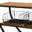 FRIEDA RUSTIC  BROWN FINISHED WOOD AND BLACK FINISHED METAL CONSOLE CART - Medieval Replicas