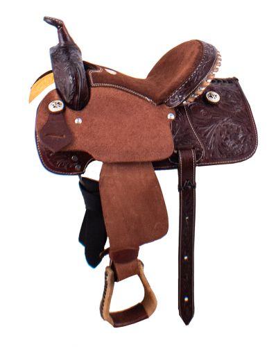 13" Buffalo Youth Barrel Style Horse Saddle.| riding saddle seat