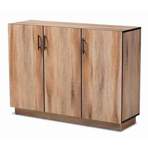 PATTON MODERN FINISHED WOOD 3-DOOR DINING ROOM SIDEBOARD BUFFET - Medieval Replicas