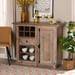 ALBERT MODERN BROWN FINISHED WOOD 1-DOOR DINING ROOM SIDEBOARD BUFFET - Medieval Replicas