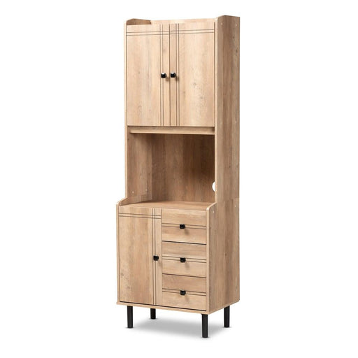 PATTERSON MODERN BROWN FINISHED 3-DRAWER KITCHEN STORAGE CABINET - Medieval Replicas