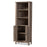 DEREK TRANSITIONAL NATURAL OAK FINISHED WOOD 2-DOOR BOOKCASE - Medieval Replicas