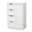 BAUER  WHITE FINISHED WOOD 4-DRAWER BATHROOM STORAGE CABINET - Medieval Replicas