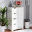 BAUER  WHITE FINISHED WOOD 4-DRAWER BATHROOM STORAGE CABINET - Medieval Replicas