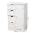 BAUER  WHITE FINISHED WOOD 4-DRAWER BATHROOM STORAGE CABINET - Medieval Replicas