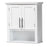 TURNER WHITE FINISHED WOOD 2-DOOR BATHROOM WALL STORAGE CABINET - Medieval Replicas