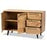 RADLEY MODERN  BROWN FINISHED WOOD 3-DRAWER SIDEBOARD BUFFET - Medieval Replicas