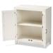 GARCELLE MODERN  WHITE FINISHED WOOD AND MIRRORED GLASS 2-DOOR SIDEBOARD - Medieval Replicas