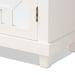 CARLENA MODERN  WHITE FINISHED WOOD AND MIRRORED GLASS 2-DOOR SIDEBOARD - Medieval Replicas