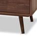 GROVER MODERN TWO-TONE CHERRY BROWN AND WHITE FINISHED WOOD 1-DOOR SIDEBOARD BUFFET - Medieval Replicas