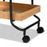 BAXTER MODERN BROWN FINISHED WOOD AND BLACK METAL 3-TIER MOBILE KITCHEN CART - Medieval Replicas