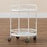 DALLAN MODERN WHITE METAL 2-TIER KITCHEN CART - Medieval Replicas