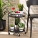 DALLAN MODERN BLACK METAL 2-TIER KITCHEN CART - Medieval Replicas