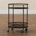 DALLAN MODERN BLACK METAL 2-TIER KITCHEN CART - Medieval Replicas