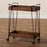 REYNARD MODERN BROWN FINISHED WOOD AND BLACK METAL 2-TIER WINE CART - Medieval Replicas