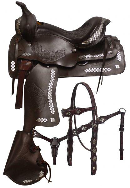 16" , 17" Double T Parade Style Horse Saddle - Medieval Replicas