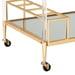 ROSALINA GLAM AND LUXE GOLD METAL AND MIRRORED GLASS WINE CART - Medieval Replicas