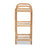 BARRAS BROWN FINISHED RATTAN 3-TIER DISPLAY SHELF - Medieval Replicas