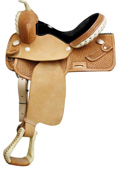 Circle S Square Skirt Barrel Style Saddle. 10", 12", 13", 14", 15", 16" - Medieval Replicas