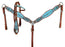 Showman ® Browband headstall and breast collar set. Features Turquoise inlay - Medieval Replicas