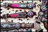 Rainbow Inlay metallic with pink metallic accent one ear Horse headstall - Medieval Replicas