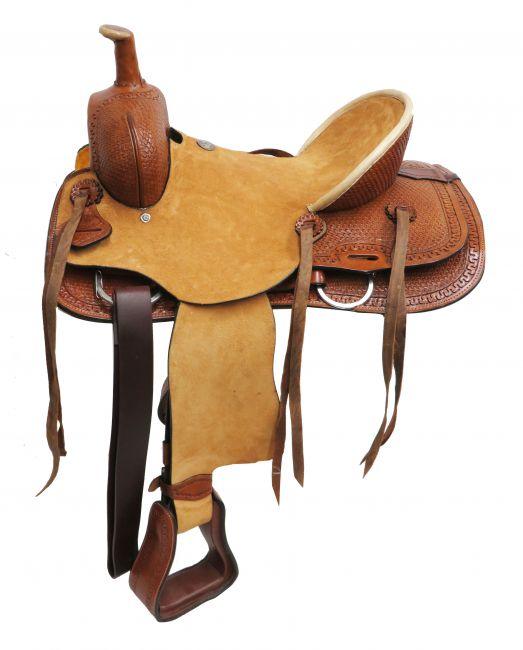 Double T Youth hard seat roper style saddle 13" - Medieval Replicas