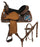 Double T  barrel style saddle set with metallic cross.14", 15", 16" - Medieval Replicas