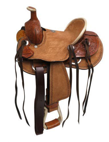 Double T  Youth Hard Seat Roper Style Horse Saddle 10" - Medieval Replicas