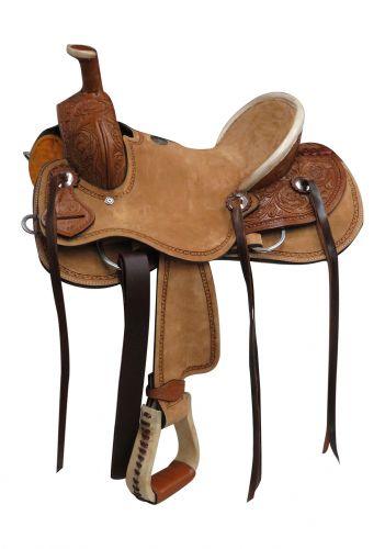 12" Double T Youth hard seat roper style saddle.|riding saddle seat - Medieval Replicas