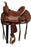 12", 13" Double T hard seat roper style horse saddle with basket tooling - Medieval Replicas