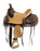 12" Double T Youth Hard Seat Roper Style Horse saddle With Basket Tooled Leather |riding saddle seat