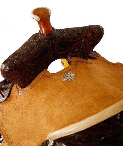 Double T  Youth Hard Seat Bear Trap Style Saddle. 12", 13" - Medieval Replicas