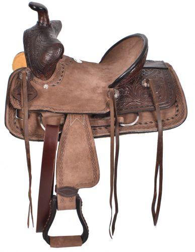 Double T  Youth Hard Seat Bear Trap Style Horse Saddle 12", 13" - Medieval Replicas