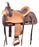 12" Double T Hard Seat Roper Horse Saddle With Basketweave and Feather Tooling | saddle seat riding - Medieval Replicas