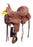 Double T Youth Hard Seat Barrel Style Horse Saddle With Cheetah Seat 10" - Medieval Replicas